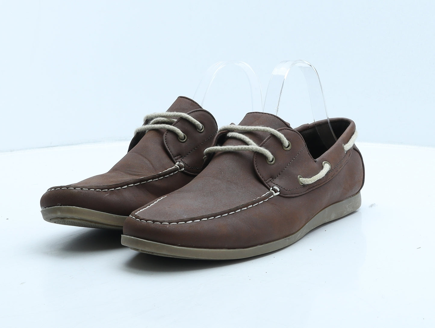 Hobos Mens Brown Leather Boat Shoe Casual UK 8