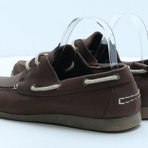 Hobos Mens Brown Leather Boat Shoe Casual UK 8