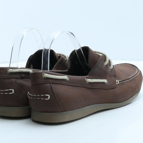 Hobos Mens Brown Leather Boat Shoe Casual UK 8