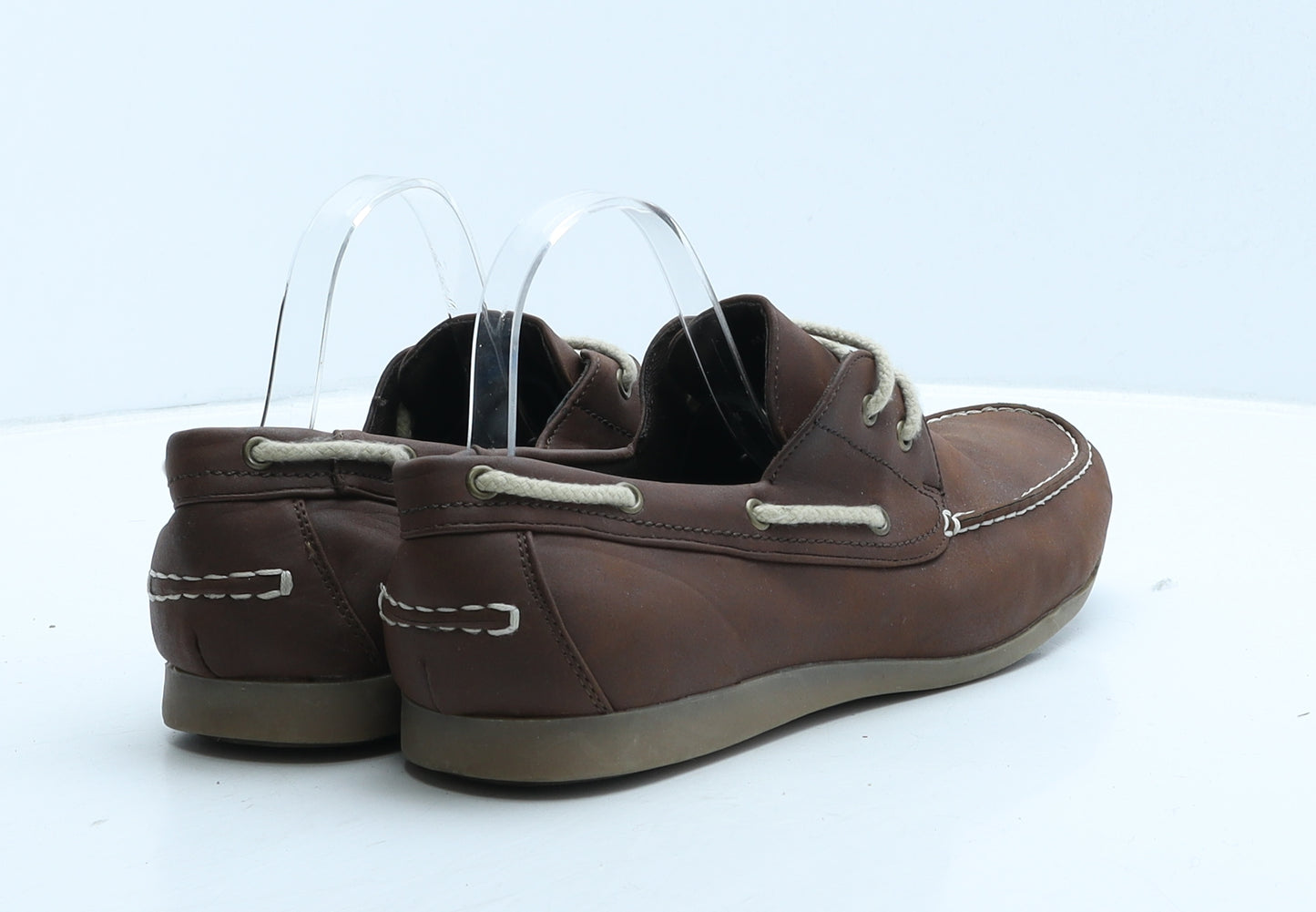 Hobos Mens Brown Leather Boat Shoe Casual UK 8