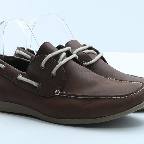Hobos Mens Brown Leather Boat Shoe Casual UK 8