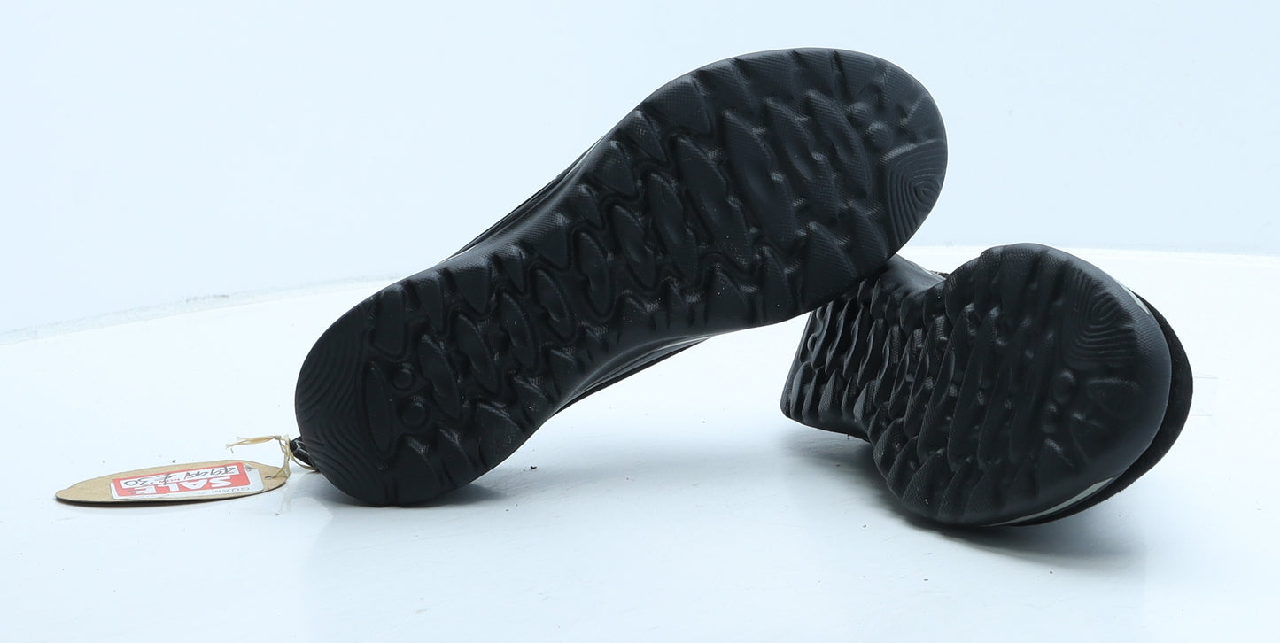 Earth Spirit Womens Black Fabric Trainer Casual UK 3
