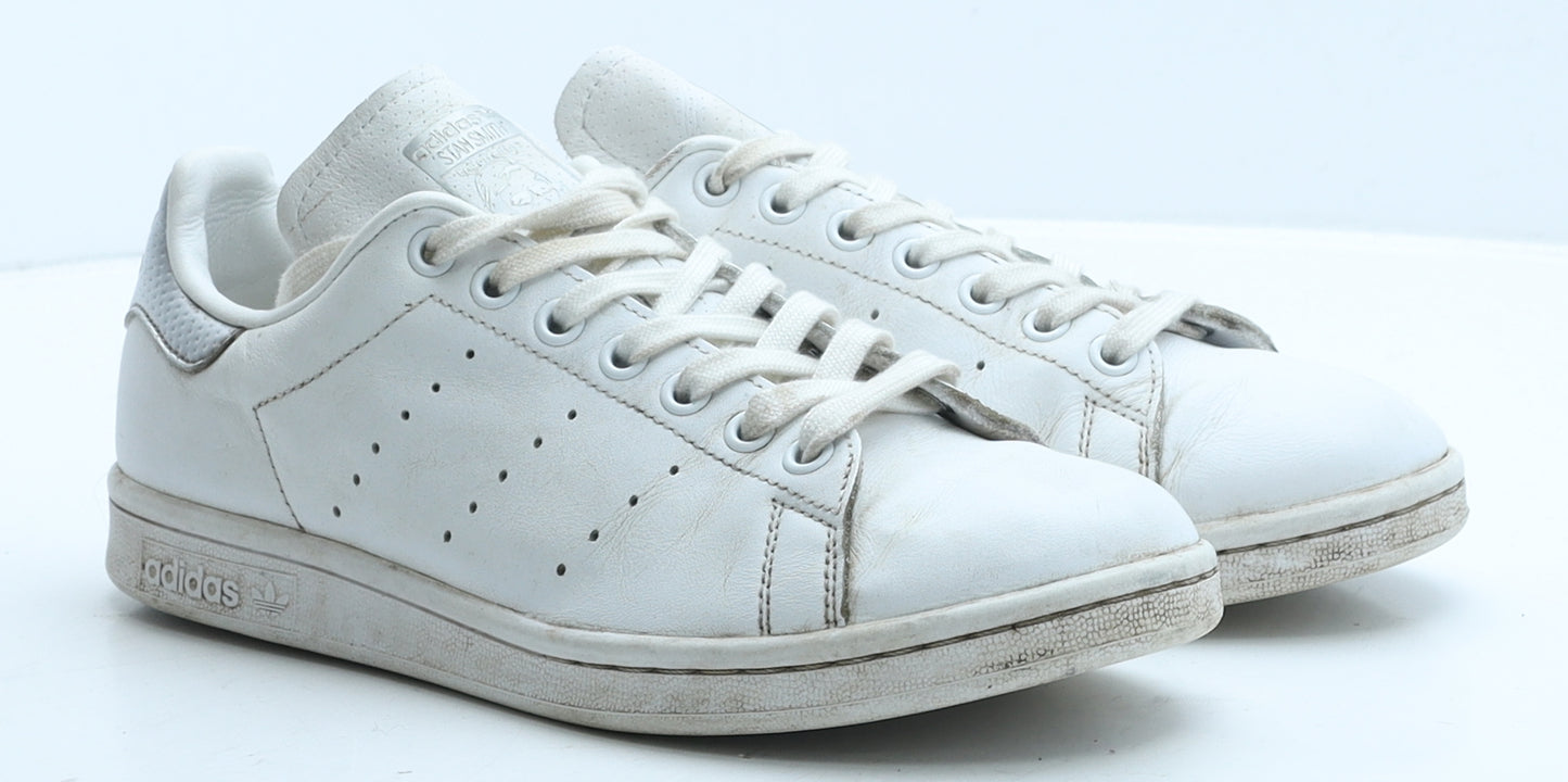 adidas Womens White Leather Trainer UK 6 38.5