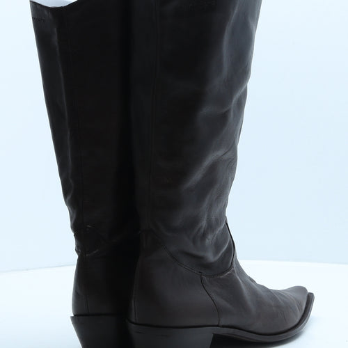 Wonders Womens Brown Leather Combat Boot UK 7 40