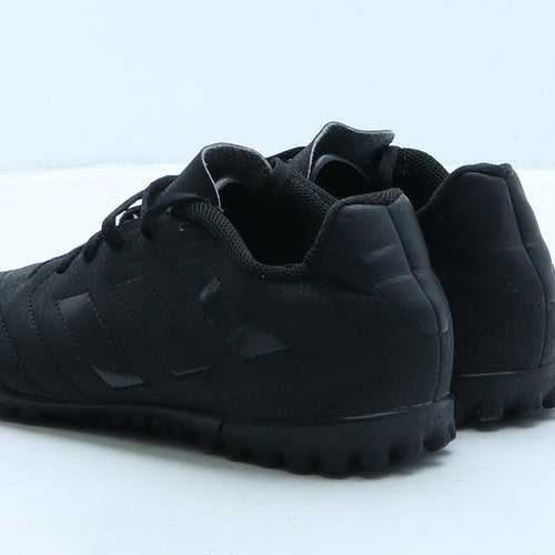 adidas Boys Black Striped Leather Trainer UK 4 36.5 - Astro turf boots