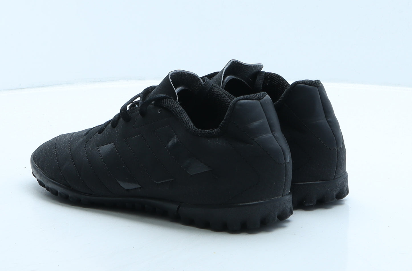 adidas Boys Black Striped Leather Trainer UK 4 36.5 - Astro turf boots