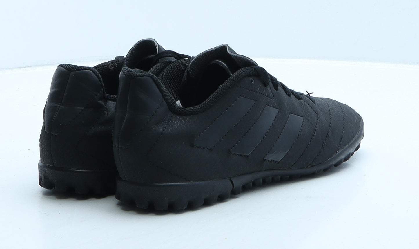 adidas Boys Black Striped Leather Trainer UK 4 36.5 - Astro turf boots