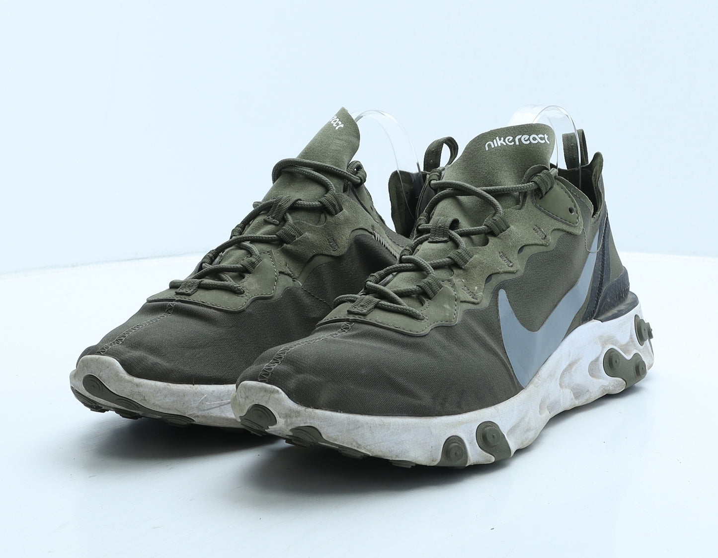 Nike Mens Green Geometric Fabric Trainer UK 10.5 45.5 - Nike React