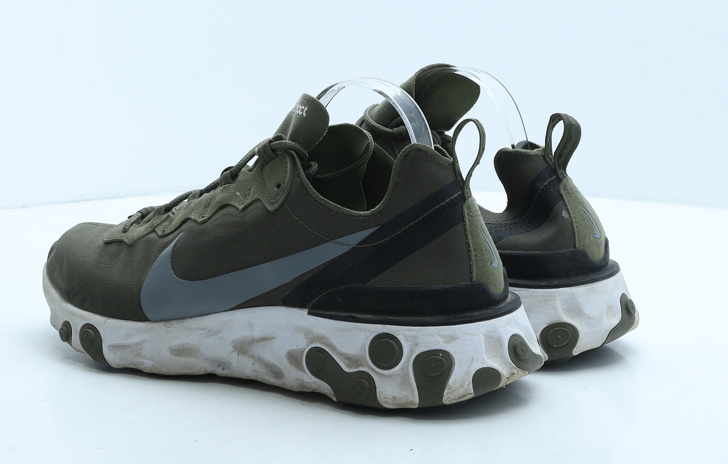 Nike Mens Green Geometric Fabric Trainer UK 10.5 45.5 - Nike React