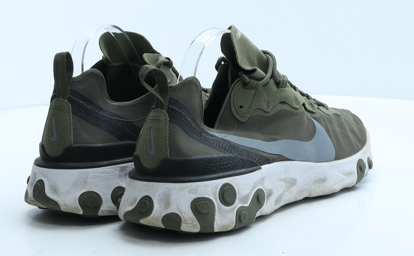 Nike Mens Green Geometric Fabric Trainer UK 10.5 45.5 - Nike React