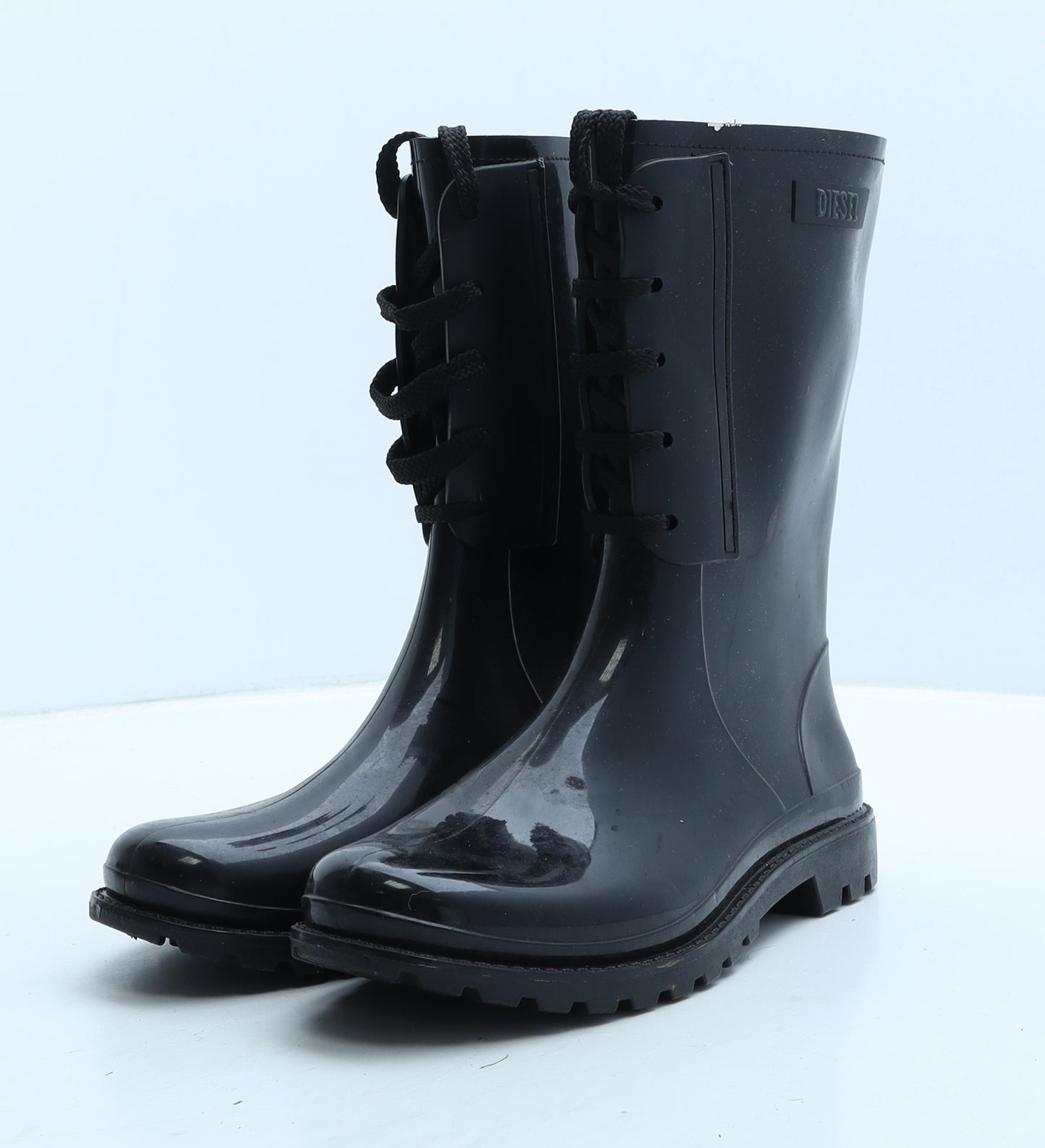 Diesel Womens Black Rubber Wellies Boot UK 7 40