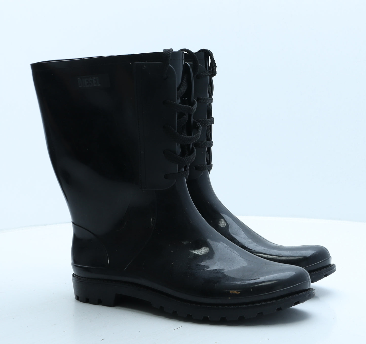 Diesel Womens Black Rubber Wellies Boot UK 7 40