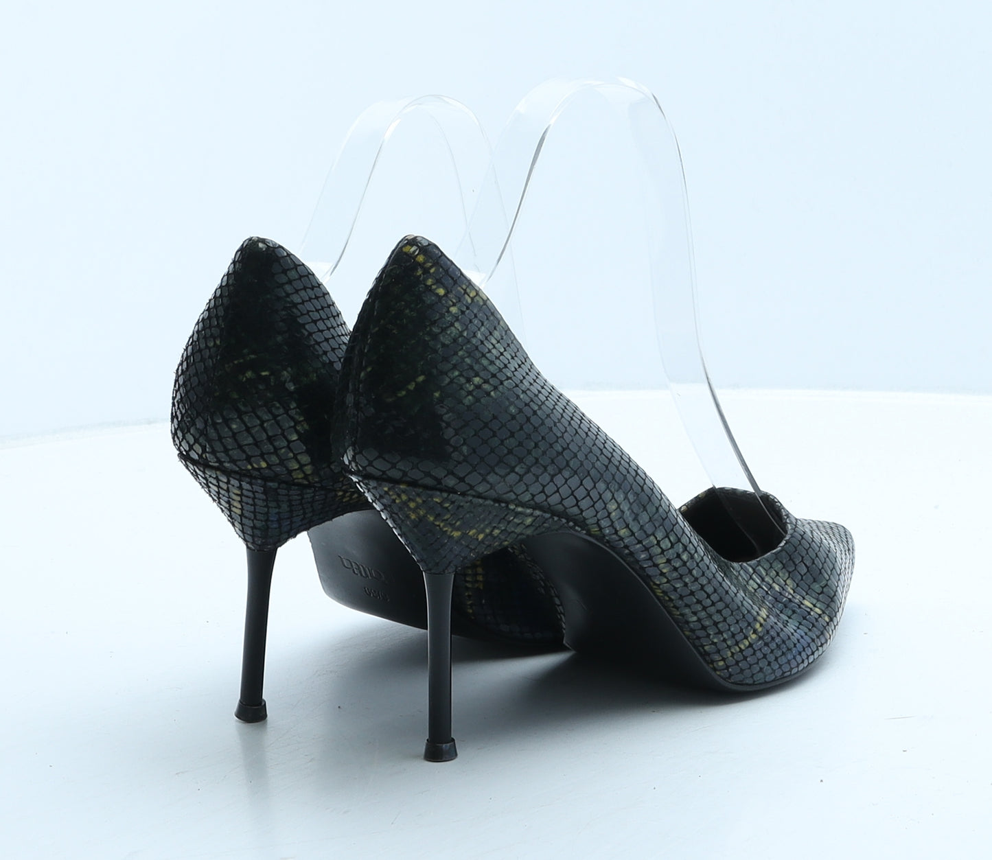 Faith Womens Green Animal Print Synthetic Court Heel UK 6 39 - Snake Pattern