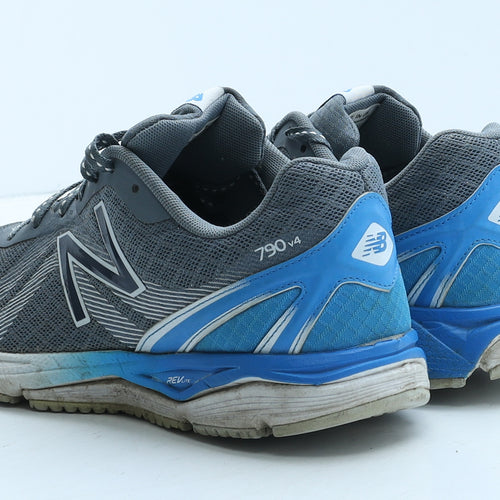 New Balance Mens Grey Geometric Fabric Trainer UK 8 42