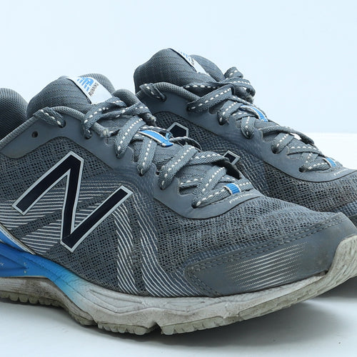 New Balance Mens Grey Geometric Fabric Trainer UK 8 42
