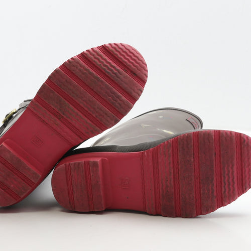 Joules Womens Brown Rubber Wellies Boot UK 5 - Chicken Print