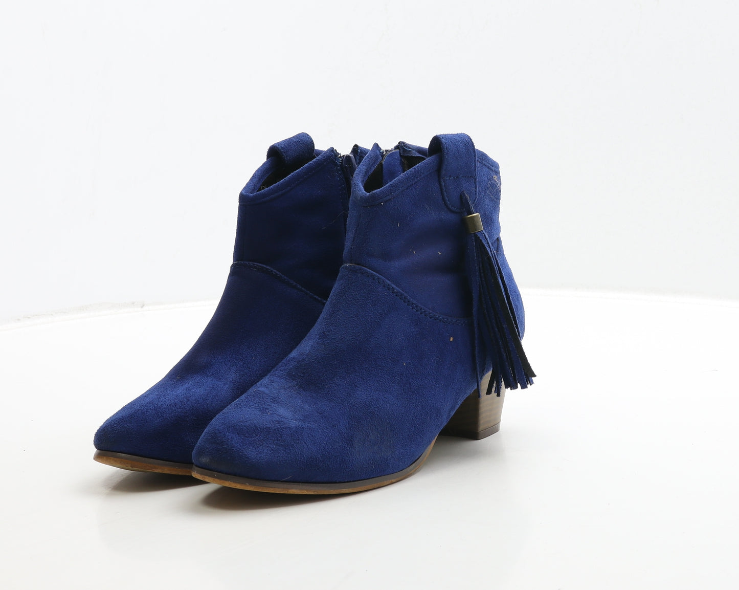 Cink-Me Womens Blue Suede Bootie Boot UK 6 39