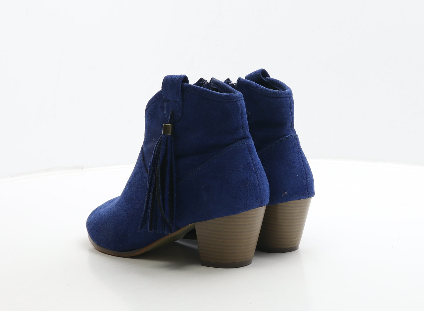Cink-Me Womens Blue Suede Bootie Boot UK 6 39