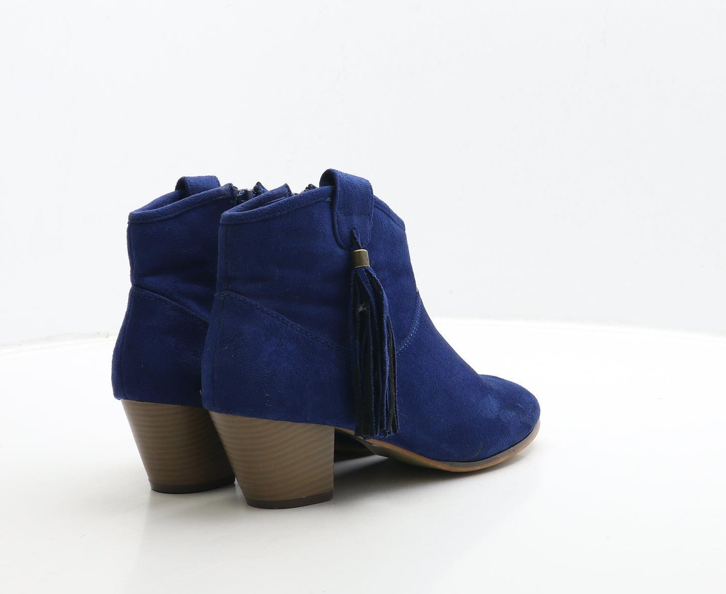 Cink-Me Womens Blue Suede Bootie Boot UK 6 39