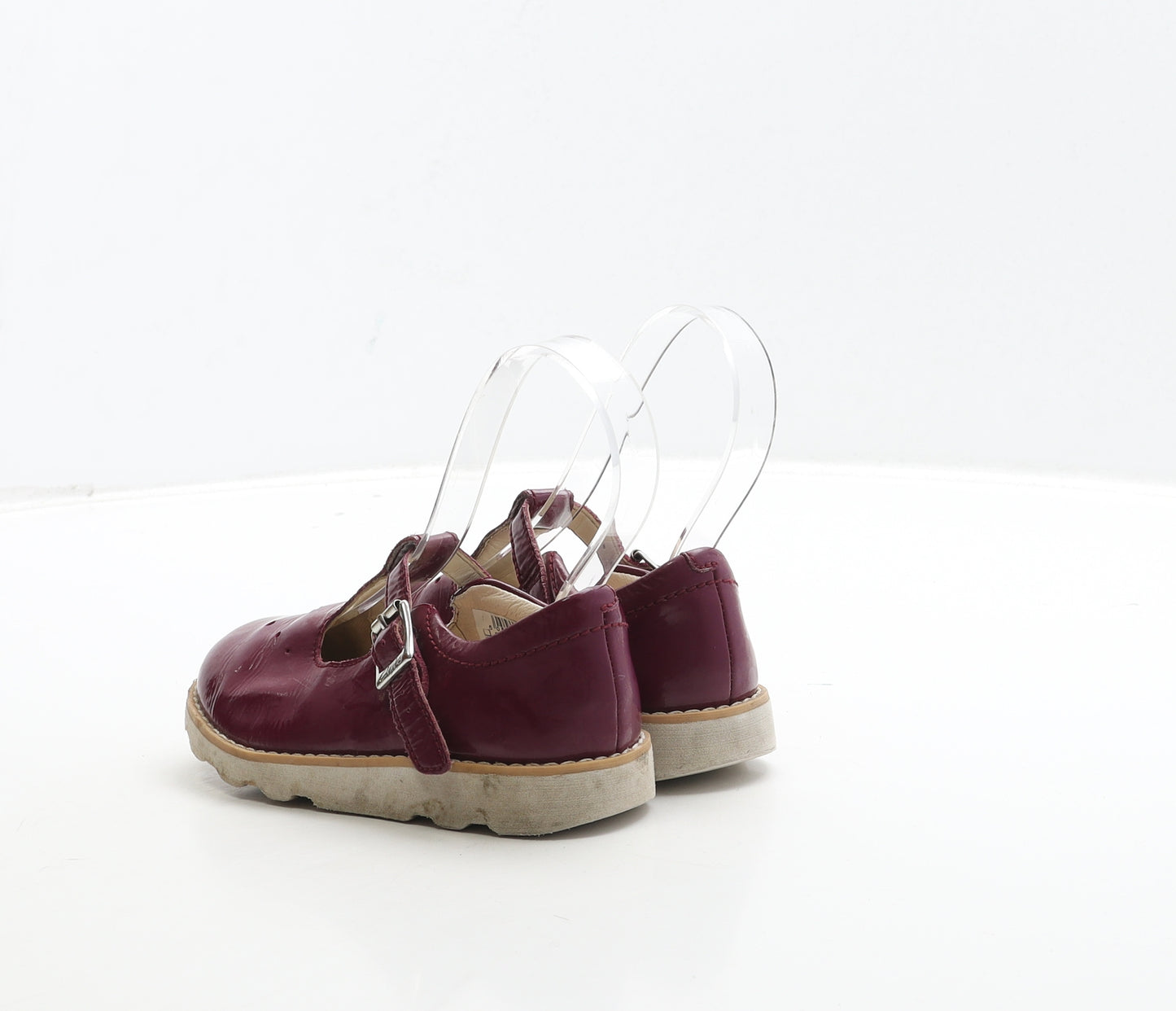 Clarks Girls Purple Leather Mary Jane Casual UK 8.5 26