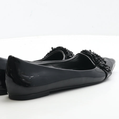 Belle Woman Womens Black Patent Leather Flat UK 6 39