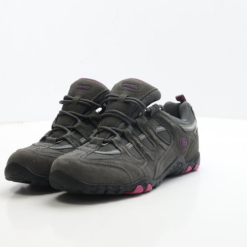 Hi-Tec Womens Grey Leather Trainer UK 7 40 - Hi-Tec Adventure