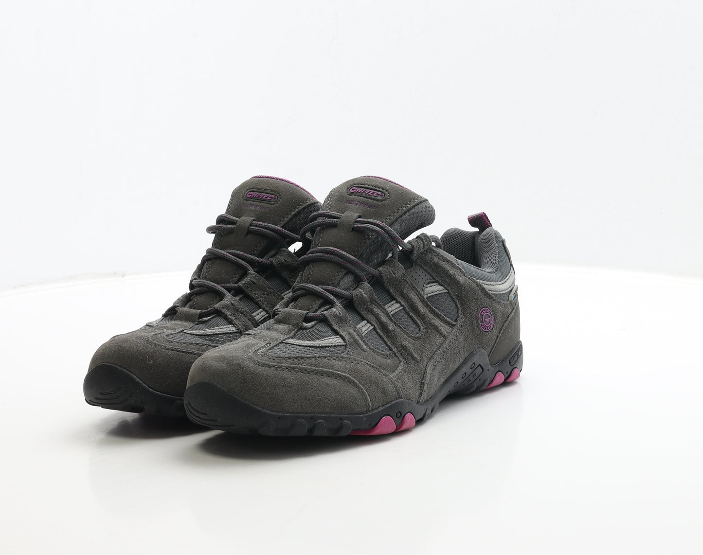 Hi-Tec Womens Grey Leather Trainer UK 7 40 - Hi-Tec Adventure