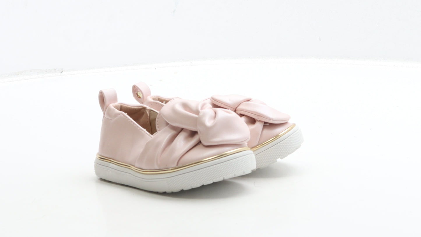River Island Girls Pink Polyester Slip On Flat UK 5