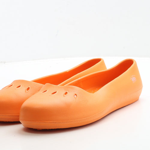 Hollandia Cloggz Womens Orange Rubber Flat UK 8 US 10