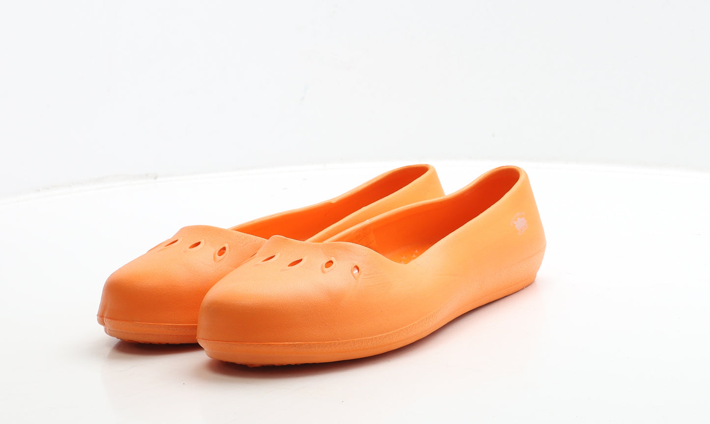 Hollandia Cloggz Womens Orange Rubber Flat UK 8 US 10