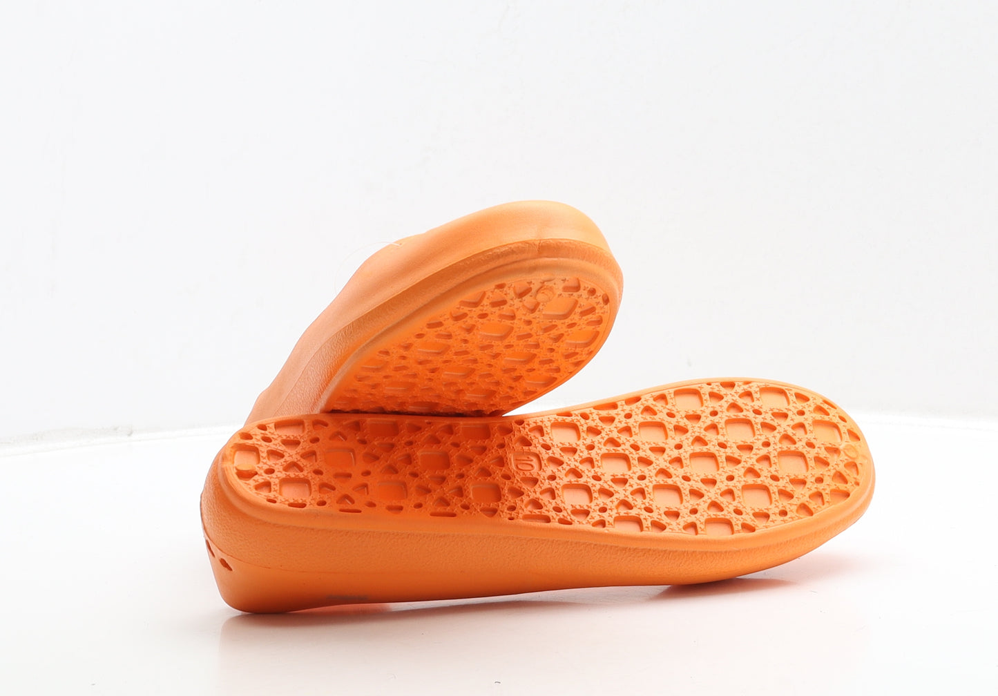 Hollandia Cloggz Womens Orange Rubber Flat UK 8 US 10