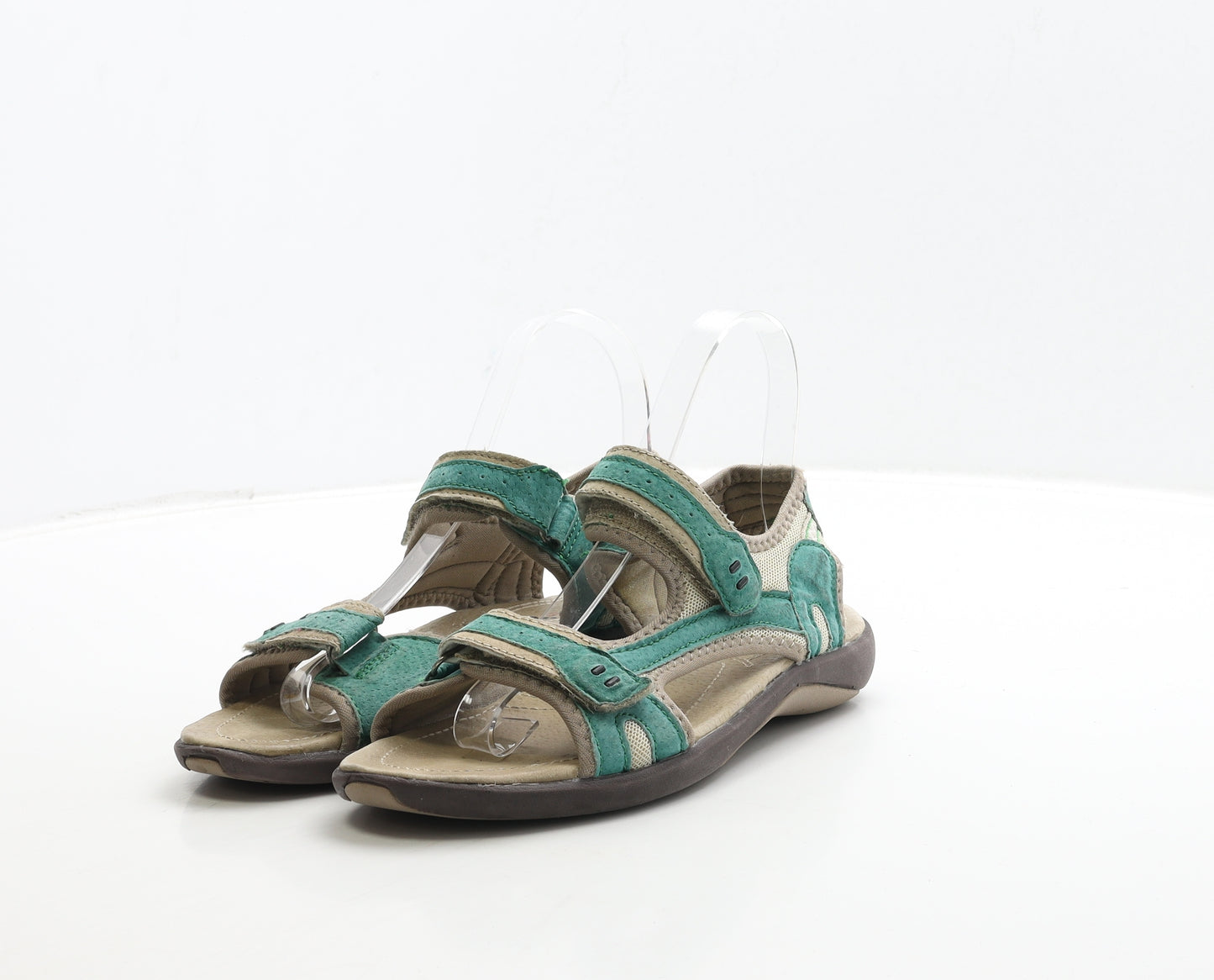 Comfy Active Womens Green Leather Strappy Sandal UK 3 36