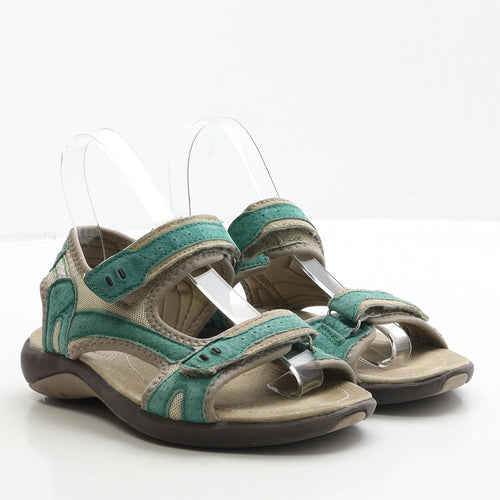 Comfy Active Womens Green Leather Strappy Sandal UK 3 36