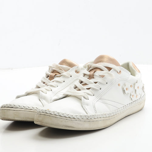 NEXT Womens White Floral Polyester Trainer UK 5 38