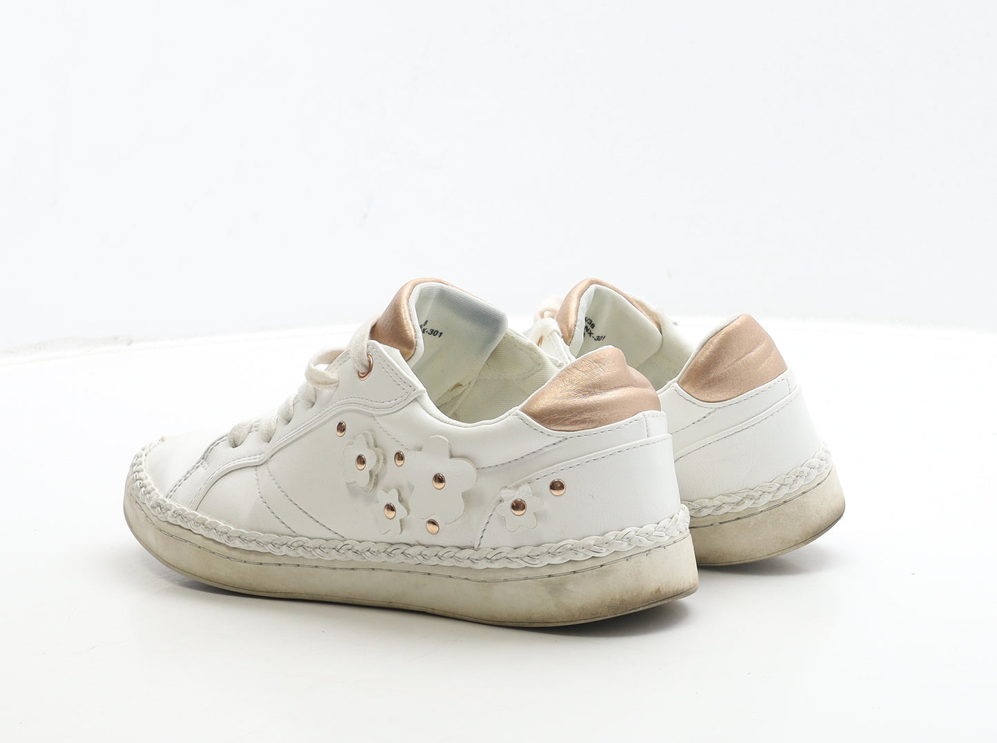 NEXT Womens White Floral Polyester Trainer UK 5 38