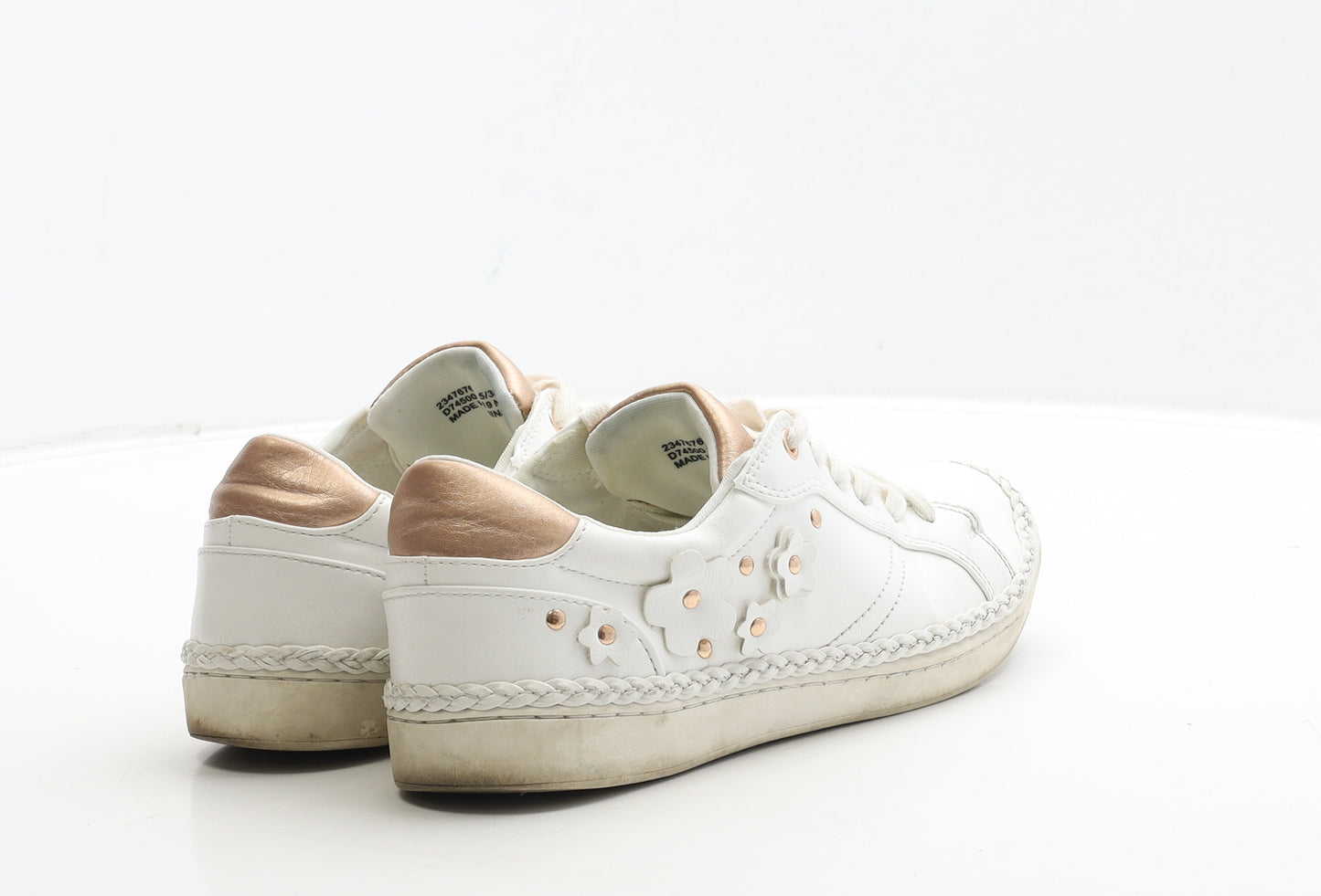 NEXT Womens White Floral Polyester Trainer UK 5 38