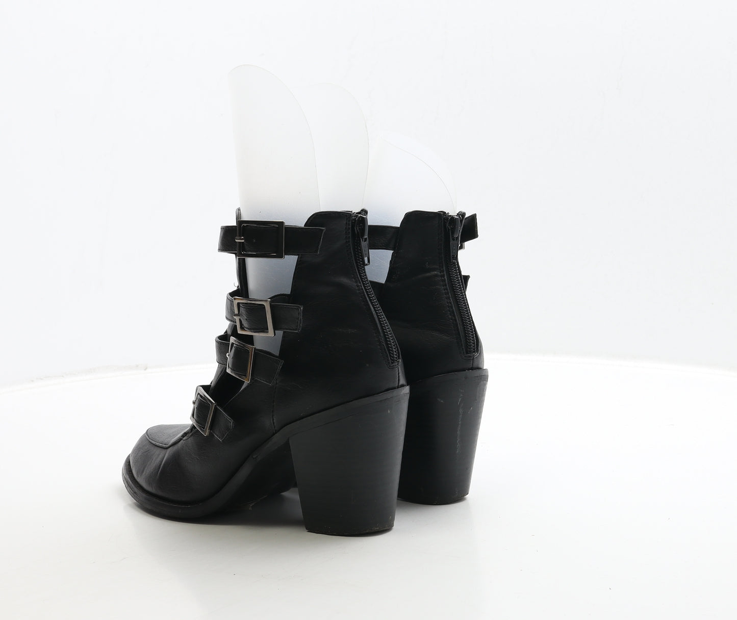Truffle Collection Womens Black Leather Bootie Boot UK 6 39