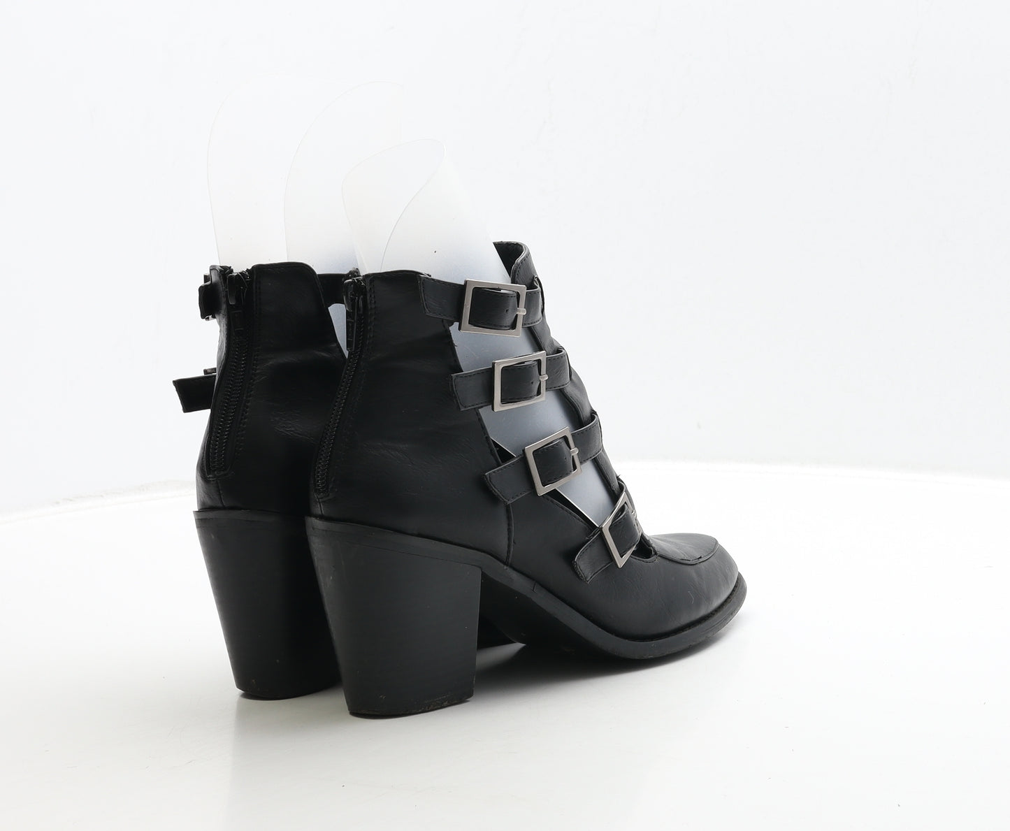 Truffle Collection Womens Black Leather Bootie Boot UK 6 39