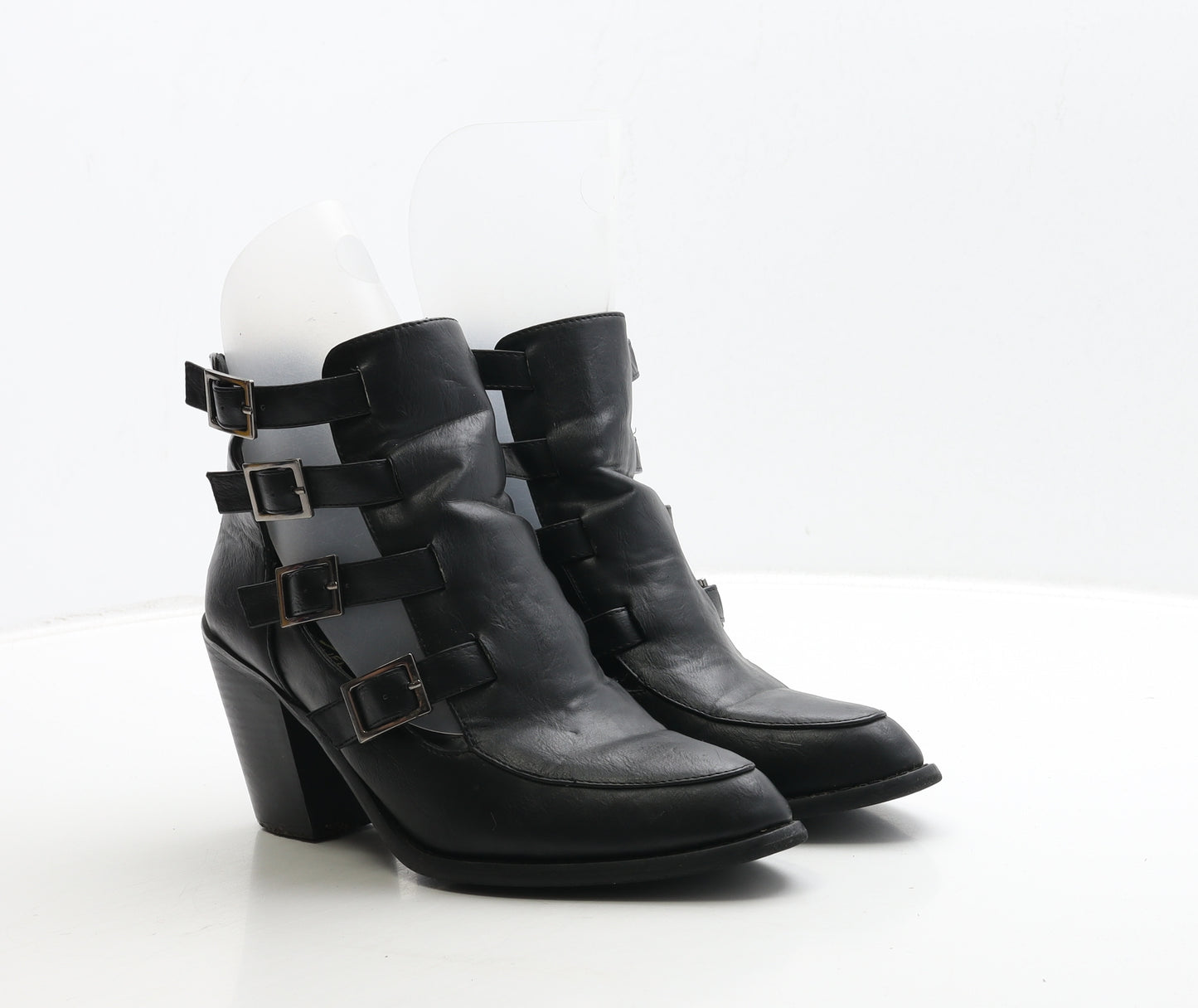Truffle Collection Womens Black Leather Bootie Boot UK 6 39