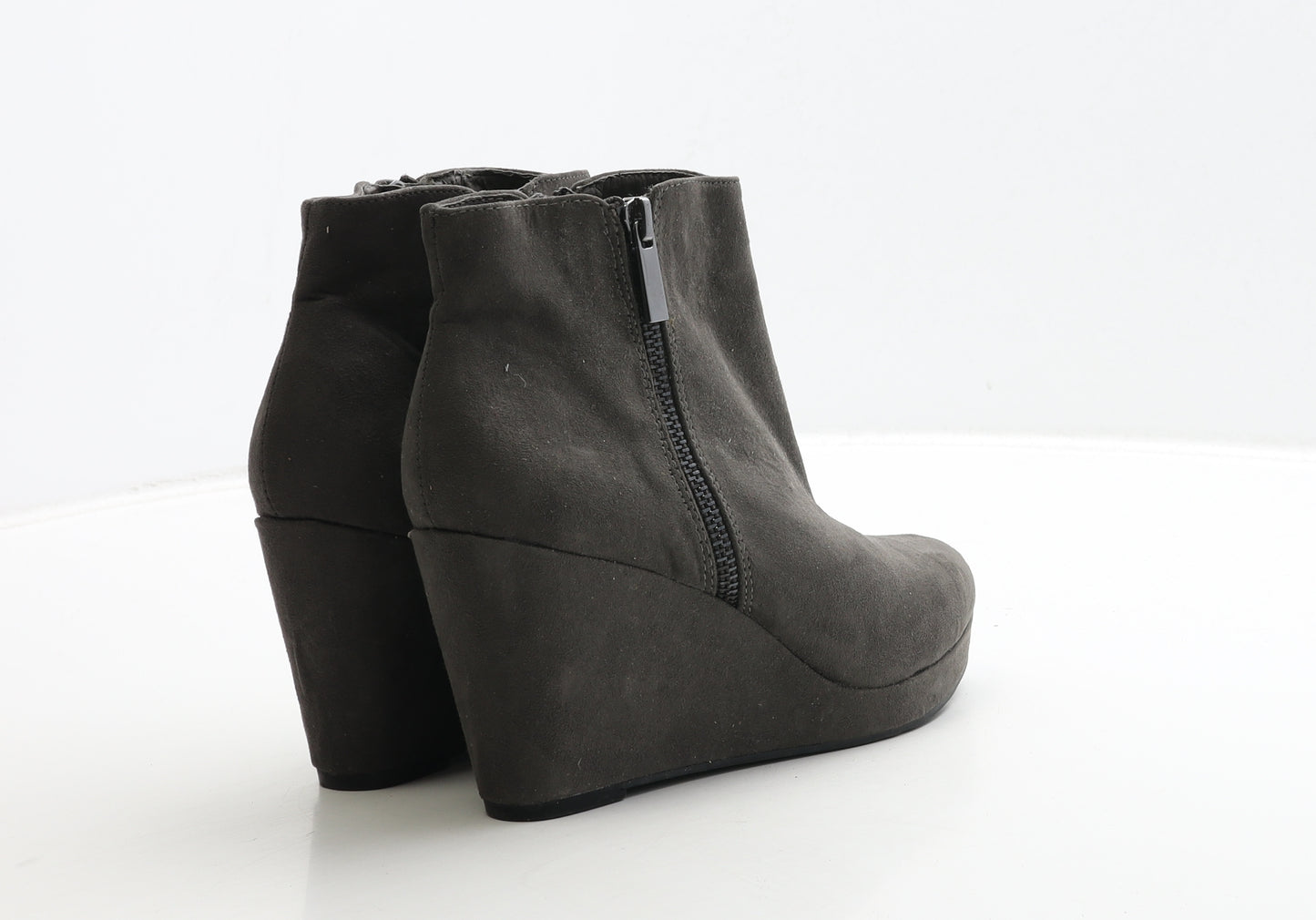 Miss KG Womens Grey Leather Bootie Boot UK 4 37
