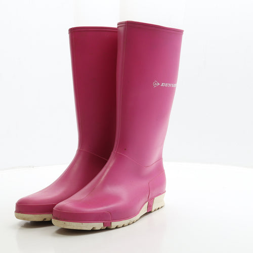 Dunlop Womens Pink Rubber Wellies Boot UK 6 39