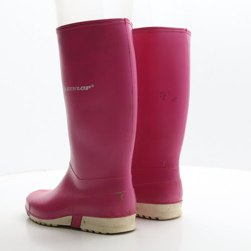 Dunlop Womens Pink Rubber Wellies Boot UK 6 39