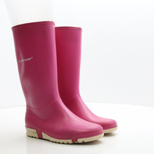 Dunlop Womens Pink Rubber Wellies Boot UK 6 39