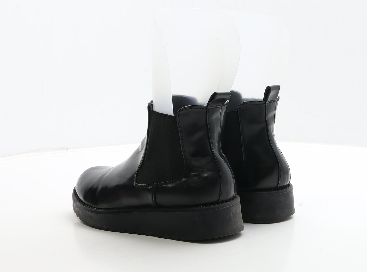 Claudia Ghizzani Womens Black Patent Leather Chelsea Boot UK 5 39