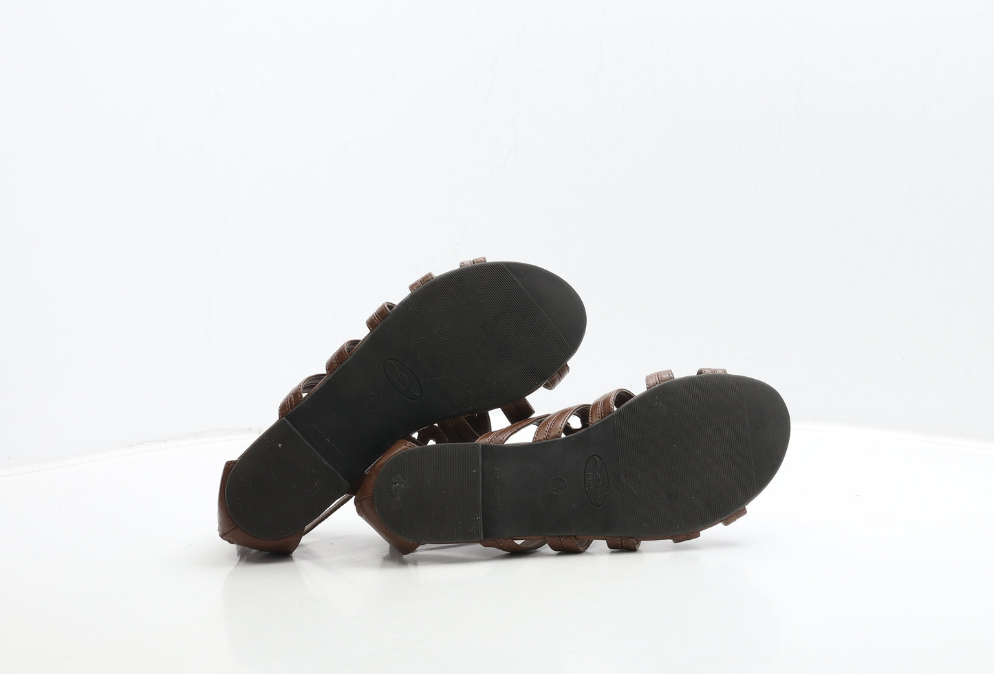 New Look Womens Brown Leather Gladiator Sandal UK 6 39