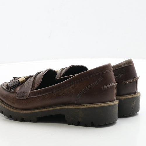 New Look Womens Brown Leather Loafer Casual UK 3 36
