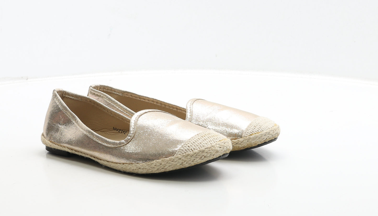 K.K-Bella Womens Gold Polyester Flat UK 5 38