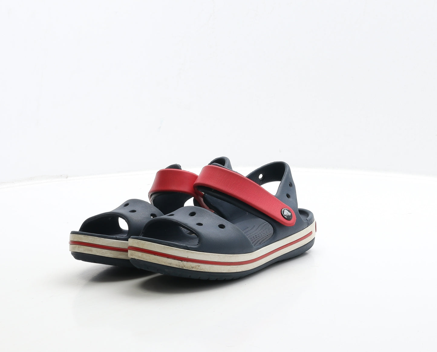 Crocs Girls Blue Rubber Slingback Sandal UK 2