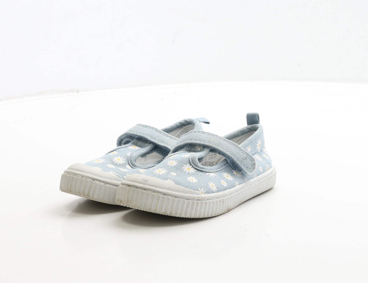 F&F Girls Blue Floral Fabric Mary Jane Casual UK 6 23