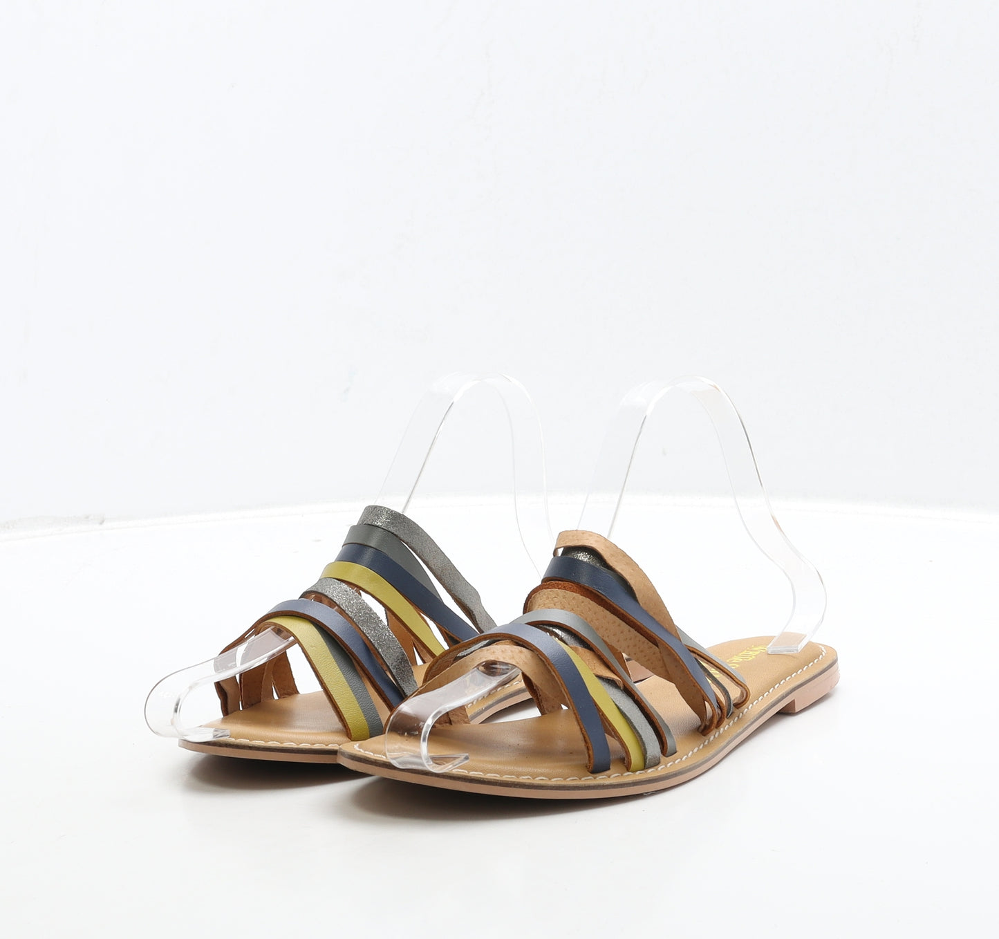 White Stuff Womens Multicoloured Leather Slider Sandal UK 5